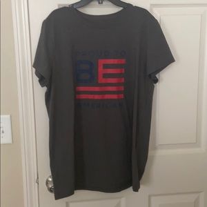 Under Armour shirt.  XL.  Proud to be American.